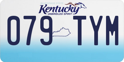 KY license plate 079TYM