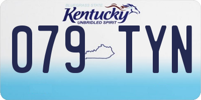 KY license plate 079TYN
