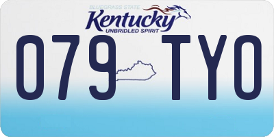 KY license plate 079TYO
