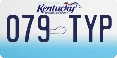 KY license plate 079TYP