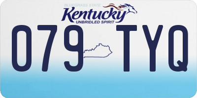 KY license plate 079TYQ