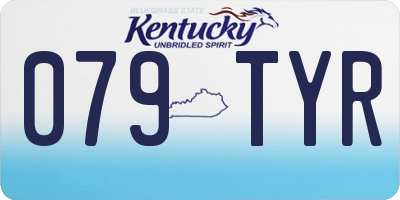 KY license plate 079TYR