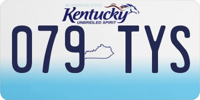 KY license plate 079TYS