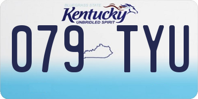 KY license plate 079TYU