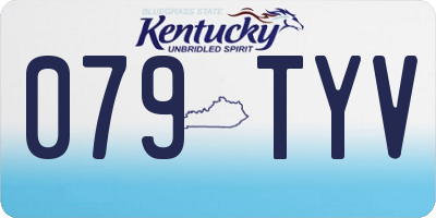 KY license plate 079TYV