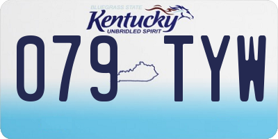 KY license plate 079TYW