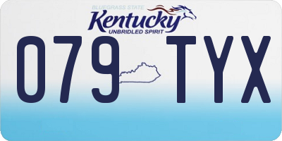 KY license plate 079TYX