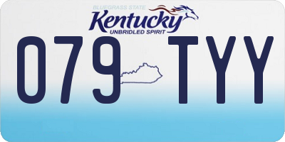 KY license plate 079TYY