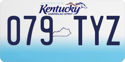 KY license plate 079TYZ