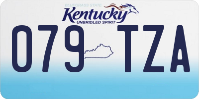 KY license plate 079TZA
