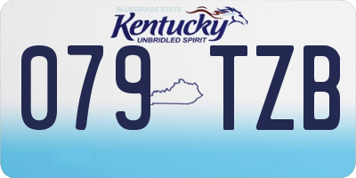 KY license plate 079TZB