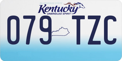KY license plate 079TZC