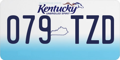 KY license plate 079TZD