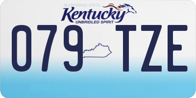 KY license plate 079TZE