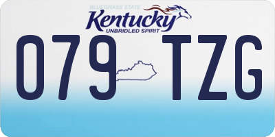 KY license plate 079TZG
