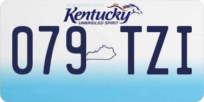 KY license plate 079TZI