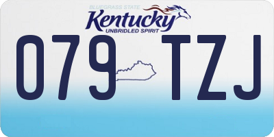 KY license plate 079TZJ