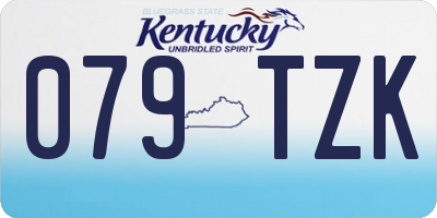 KY license plate 079TZK