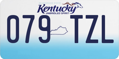 KY license plate 079TZL