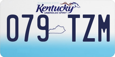 KY license plate 079TZM
