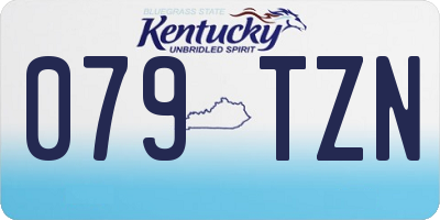 KY license plate 079TZN