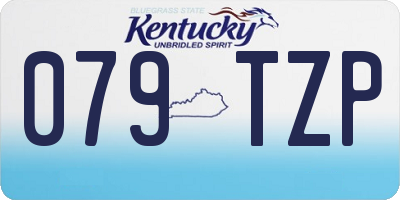 KY license plate 079TZP