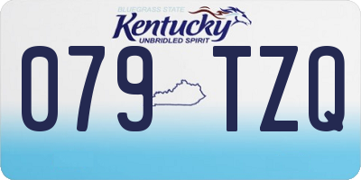 KY license plate 079TZQ