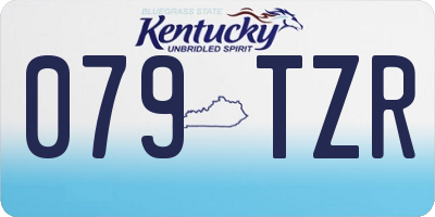 KY license plate 079TZR
