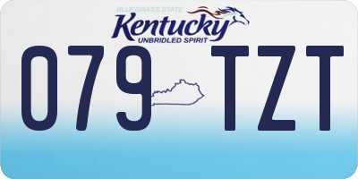 KY license plate 079TZT