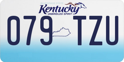 KY license plate 079TZU