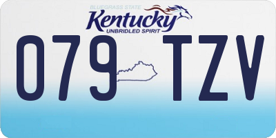 KY license plate 079TZV