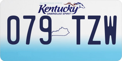 KY license plate 079TZW