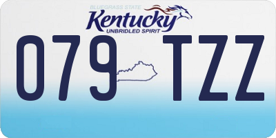 KY license plate 079TZZ