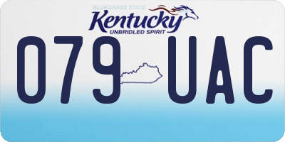 KY license plate 079UAC