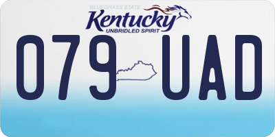 KY license plate 079UAD