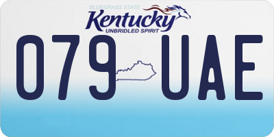 KY license plate 079UAE