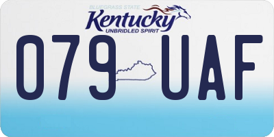 KY license plate 079UAF