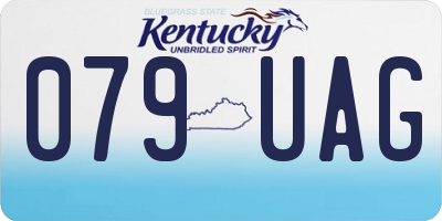 KY license plate 079UAG