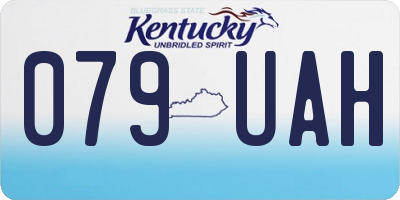 KY license plate 079UAH