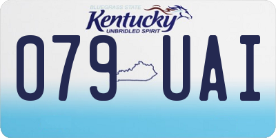 KY license plate 079UAI
