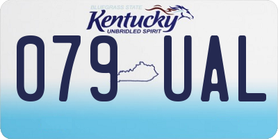 KY license plate 079UAL