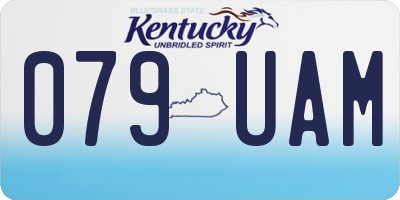 KY license plate 079UAM