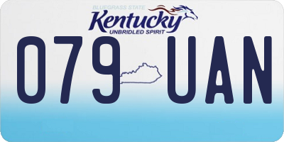KY license plate 079UAN