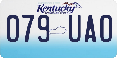KY license plate 079UAO