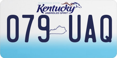 KY license plate 079UAQ