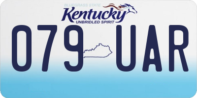 KY license plate 079UAR