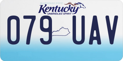 KY license plate 079UAV
