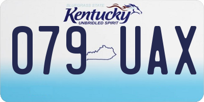 KY license plate 079UAX