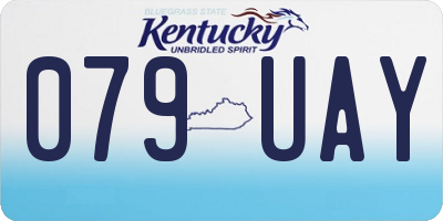KY license plate 079UAY