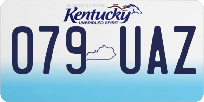 KY license plate 079UAZ